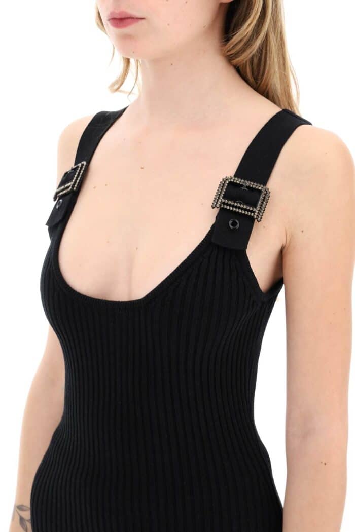 GIUSEPPE DI MORABITO "knit Top With Rhinestone Buck