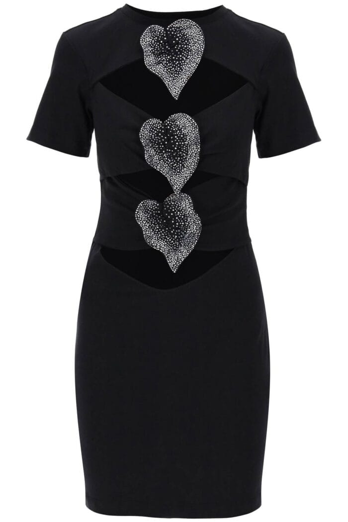 GIUSEPPE DI MORABITO Mini Cut-out Dress With Applied Anthur