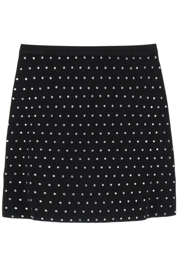 Giuseppe Di Morabito Rhinestone Knitted Mini Skirt