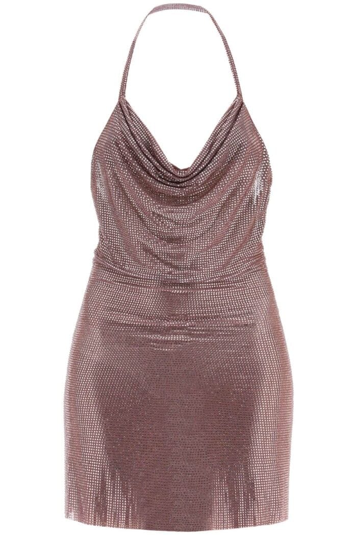 GIUSEPPE DI MORABITO Rhinestone Mesh Mini Dress