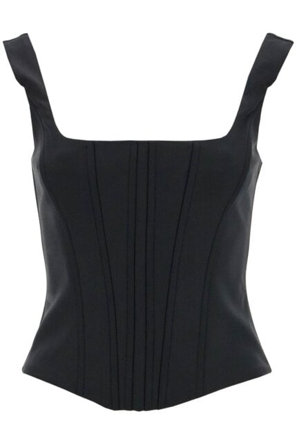 GIUSEPPE DI MORABITO Stretch Wool Corset Top With Nine Words