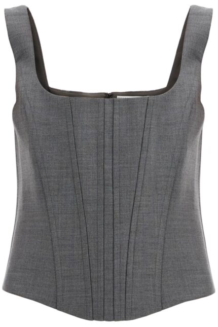 GIUSEPPE DI MORABITO Stretch Wool Corset Top With Nine Words