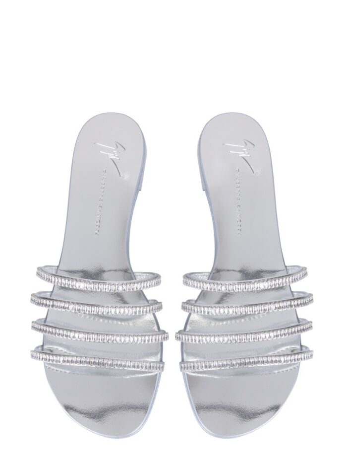 Giuseppe Zanotti FLAT CRYSTAL SANDALS