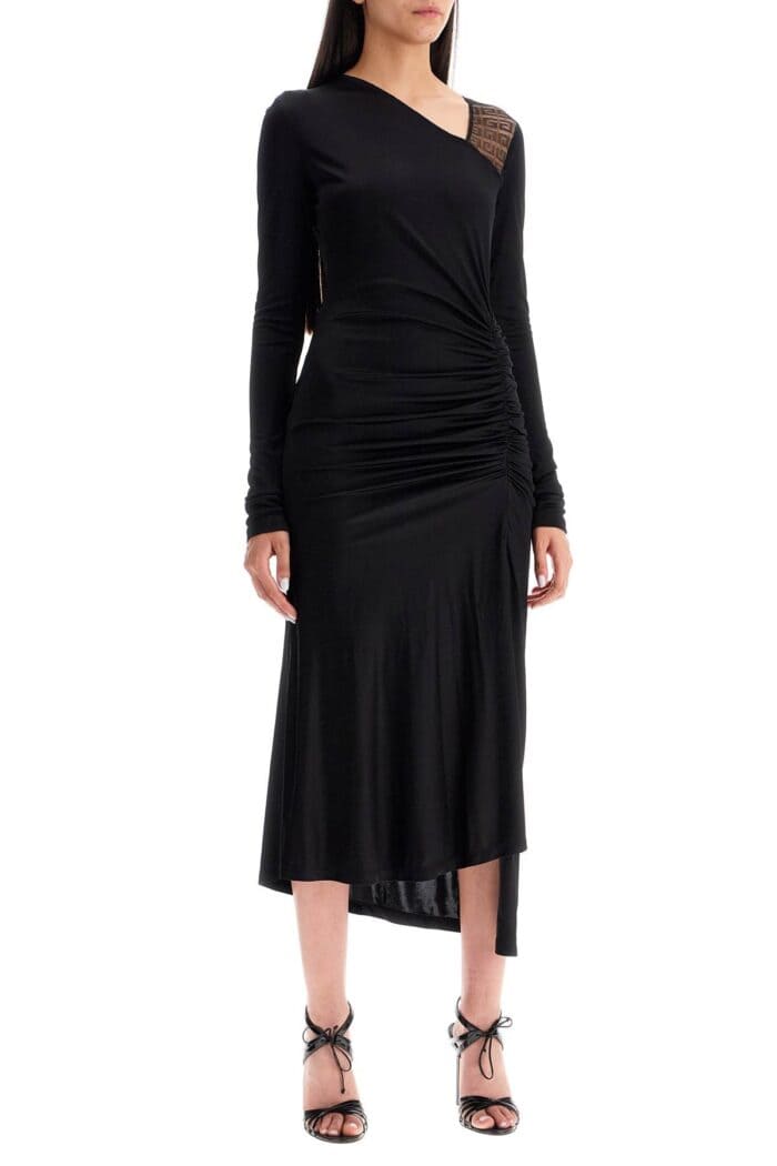 GIVENCHY "4g Draped Dress In Jersey And Lace