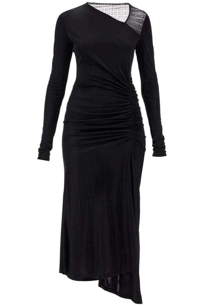 GIVENCHY "4g Draped Dress In Jersey And Lace