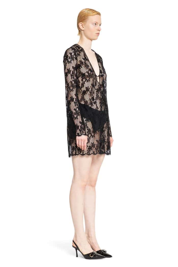 GIVENCHY 4g V-neck Lace Dress