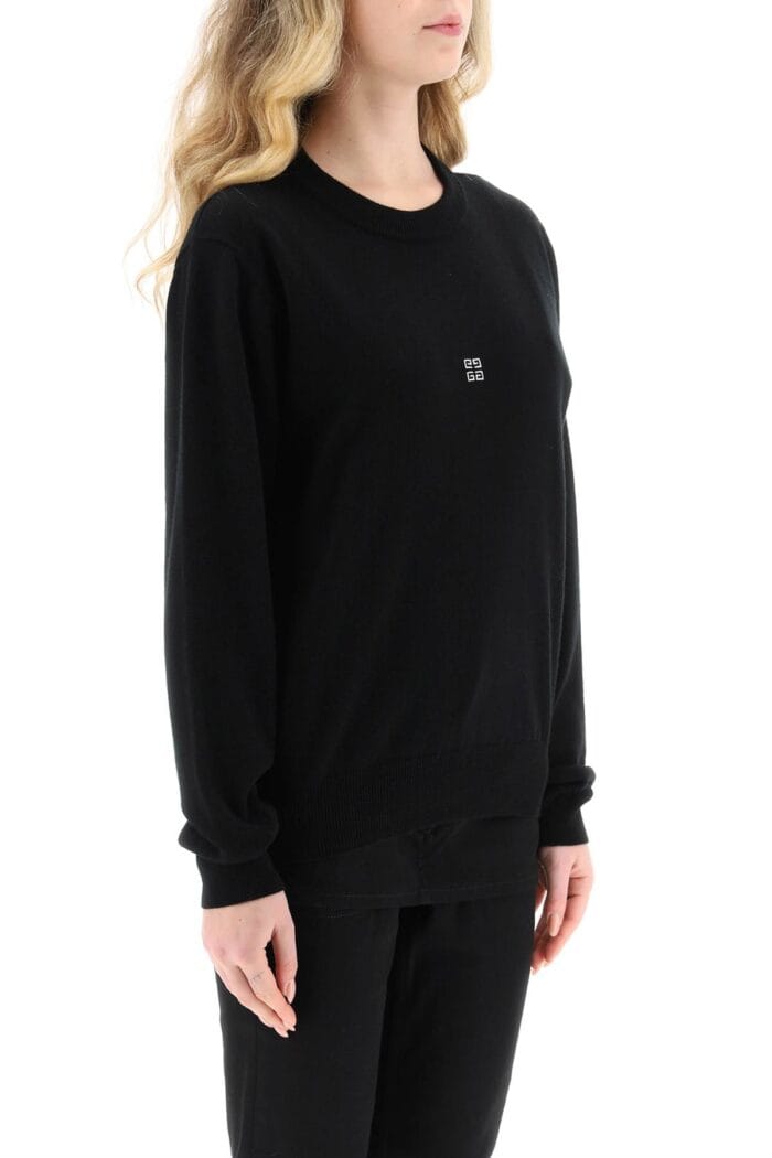 Givenchy 4g Wool And Cashmere Sweater With Back Logo