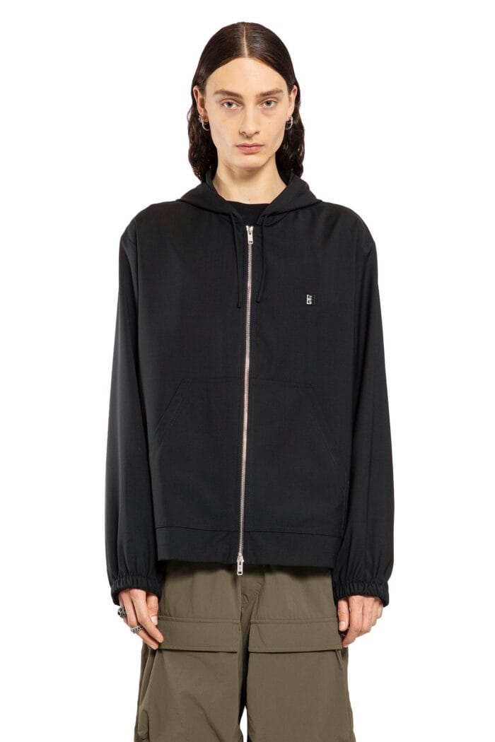 GIVENCHY 4g Zip-up Hoodie In Wool