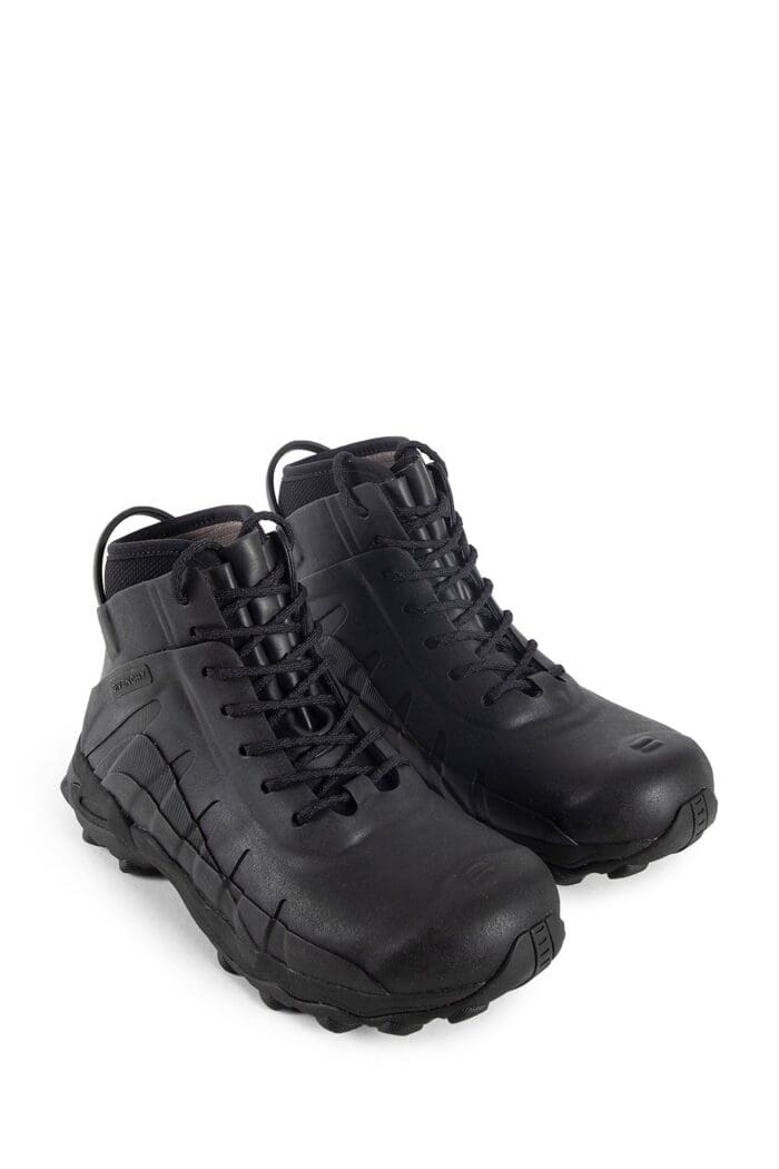 GIVENCHY Bogs Lace Up Boots In Rubber And Neoprene