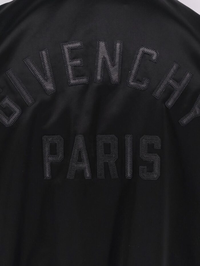 Givenchy Cotton And Nylon Jacket With Leather Sleeves