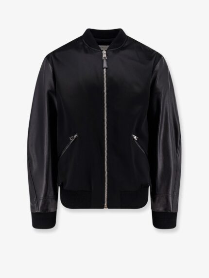 Givenchy Cotton And Nylon Jacket With Leather Sleeves
