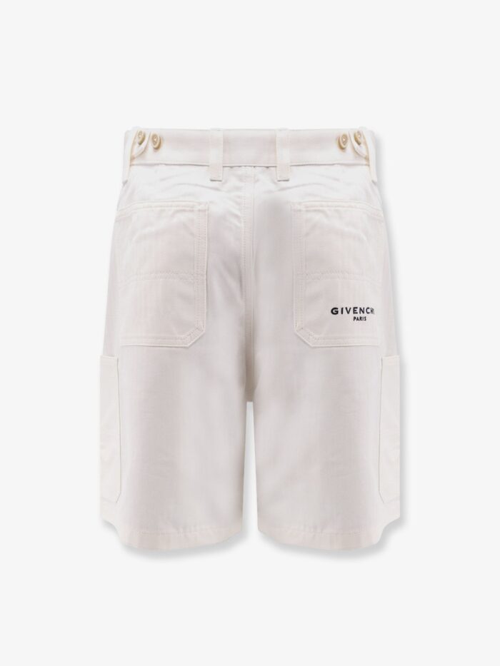 Givenchy Cotton Bermuda Shorts With Logo Embroidery