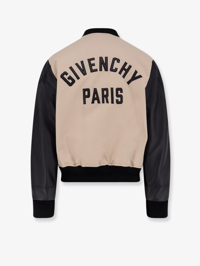 Givenchy Cotton Jacket With Leather Sleeves
