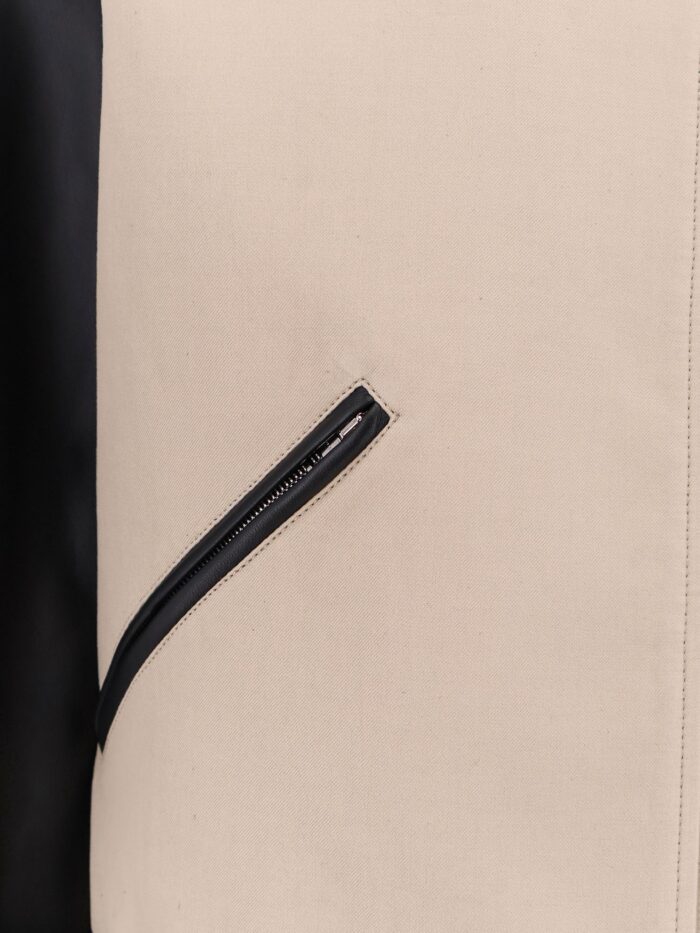 Givenchy Cotton Jacket With Leather Sleeves