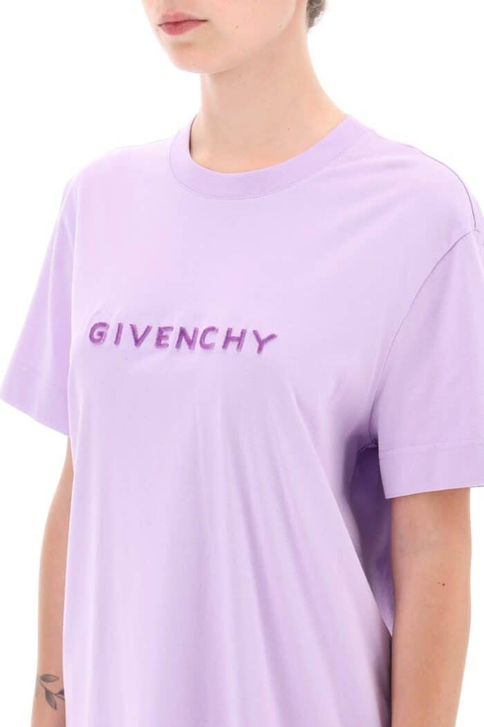 Givenchy Cotton T-shirt With Fil Coupe Logo