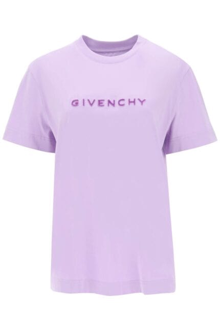 Givenchy Cotton T-shirt With Fil Coupe Logo