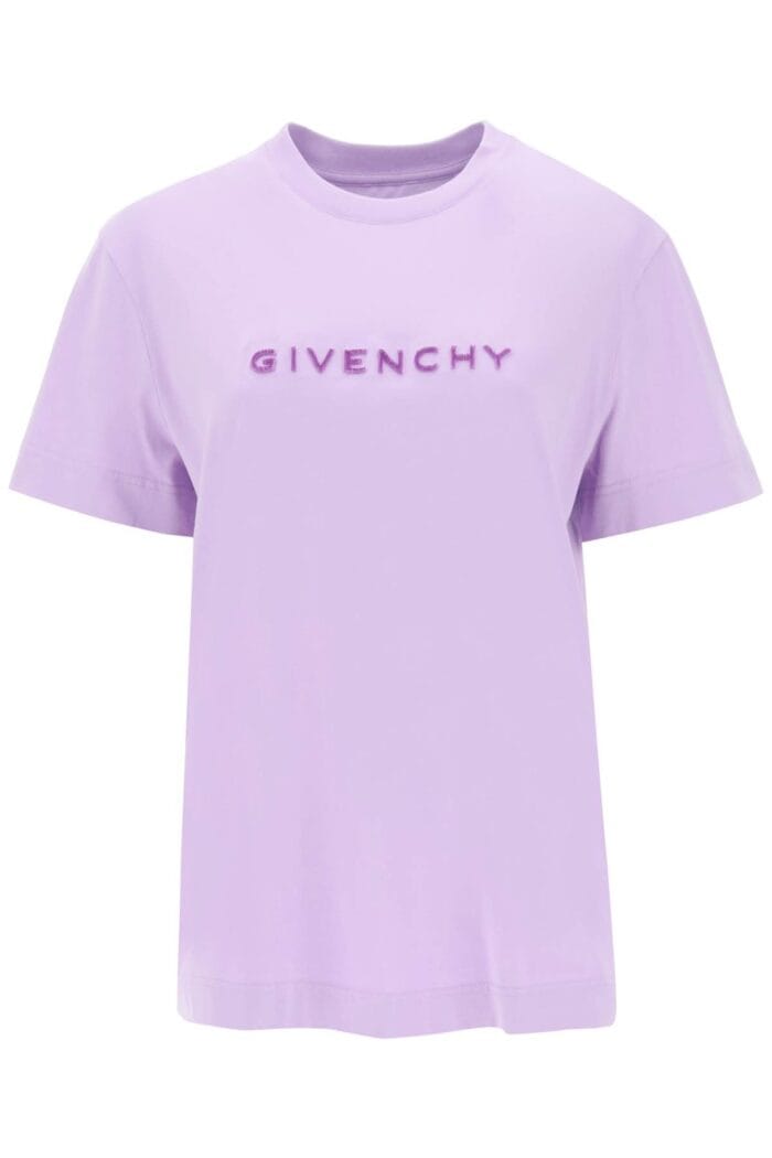 Givenchy Cotton T-shirt With Fil Coupe Logo