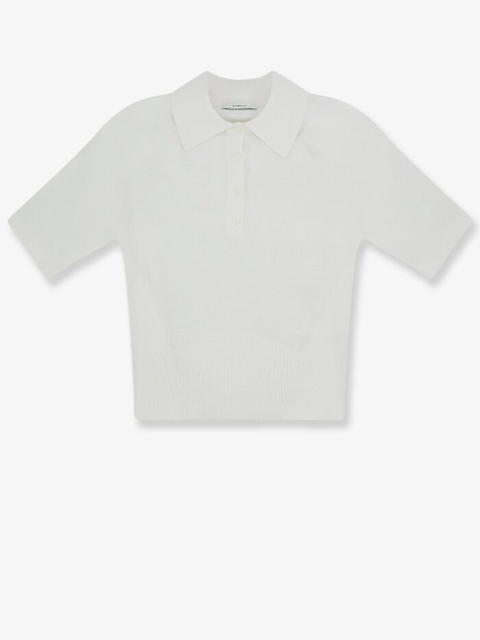 Givenchy Cropped Cotton And Silk Polo Shirt