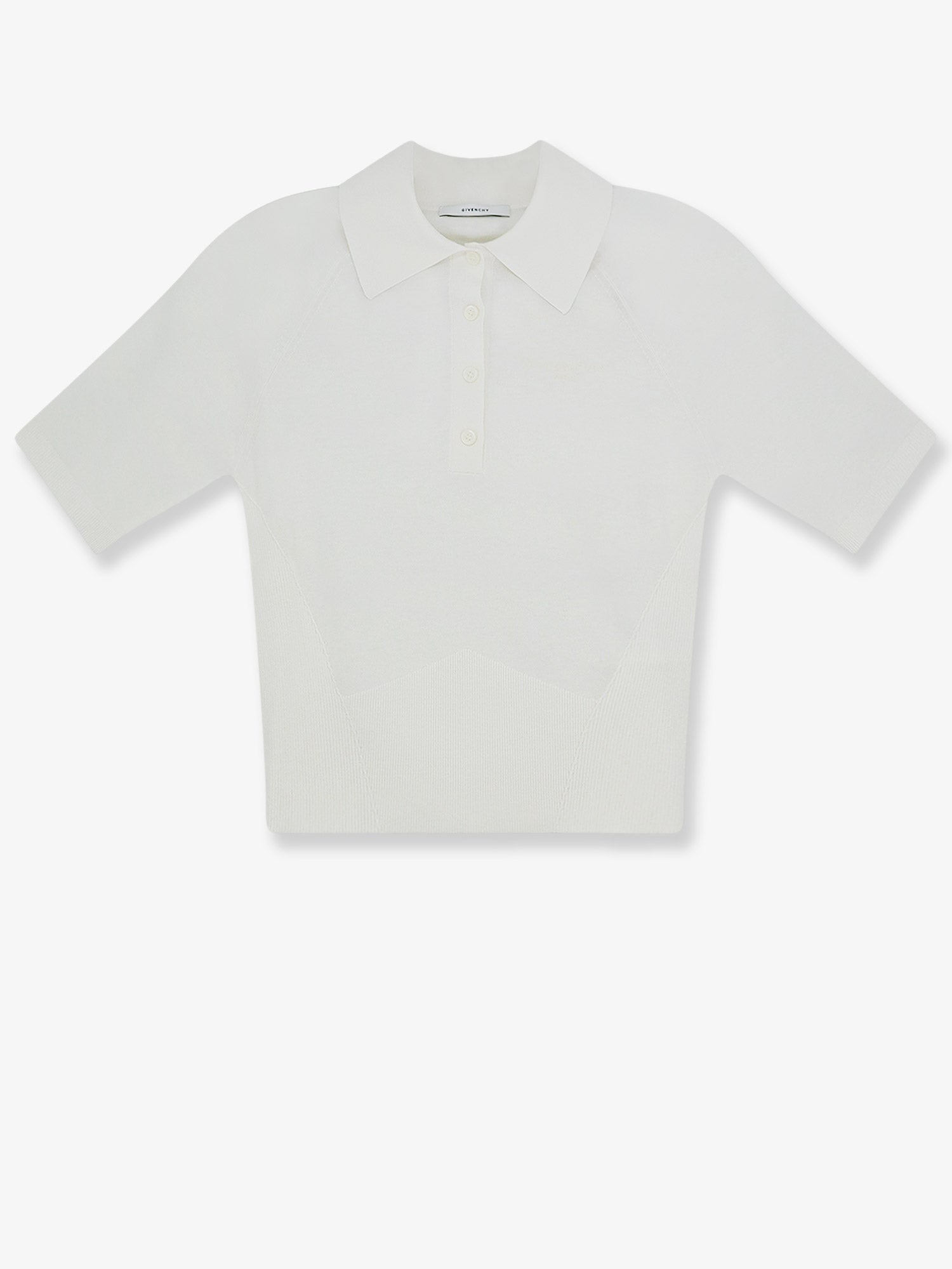 Givenchy Cropped Cotton And Silk Polo Shirt
