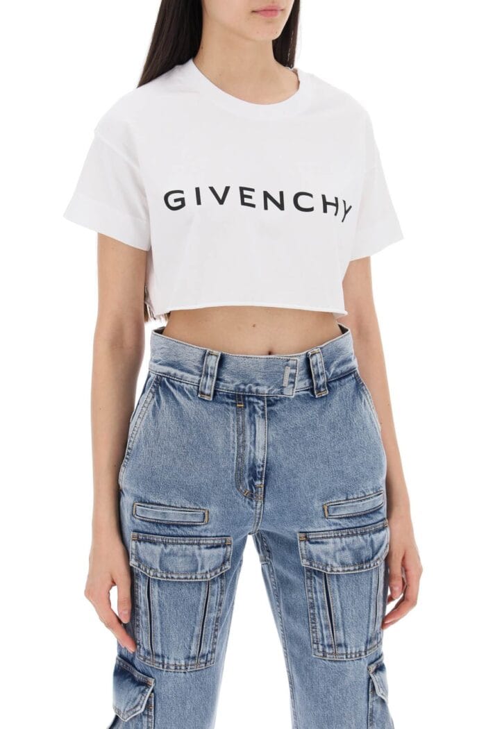 GIVENCHY Cropped Logo T-shirt