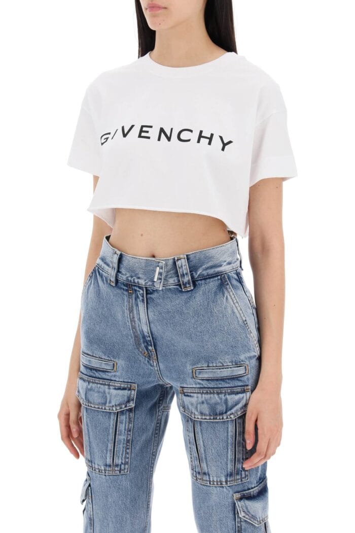 GIVENCHY Cropped Logo T-shirt