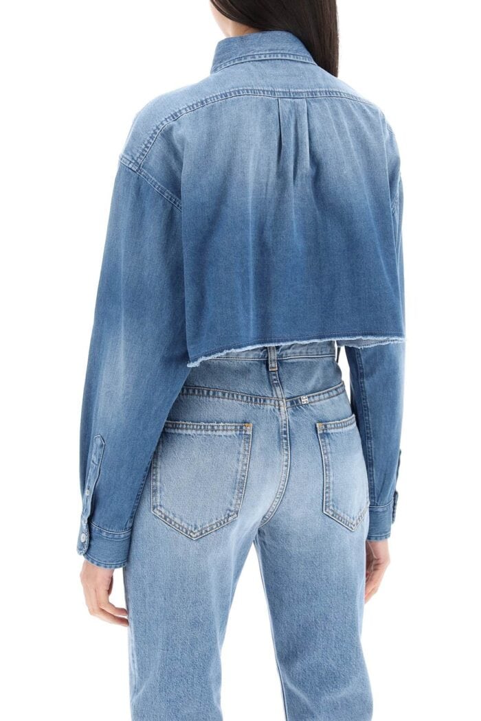 GIVENCHY Denim Cropped Shirt For Women