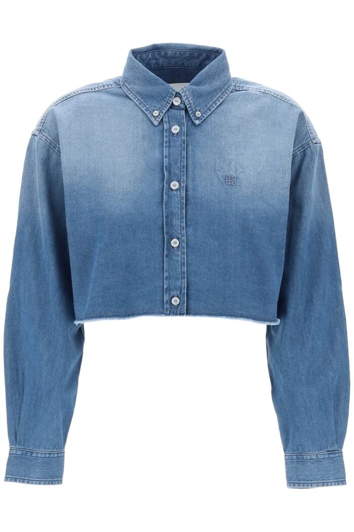 GIVENCHY Denim Cropped Shirt For Women