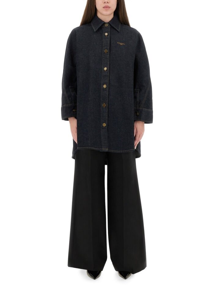 Givenchy DENIM SHIRT WITH EMBROIDERY