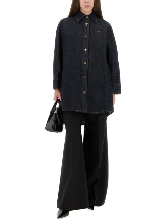 Givenchy DENIM SHIRT WITH EMBROIDERY