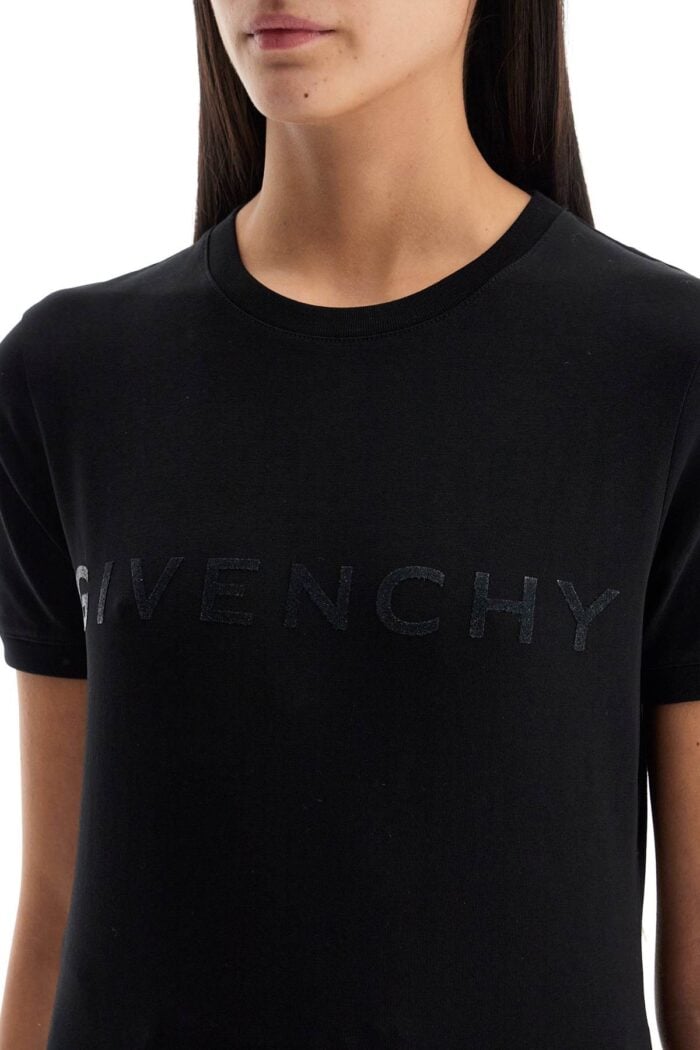 GIVENCHY Flocked Logo T-shirt With