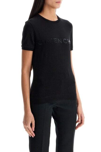 GIVENCHY Flocked Logo T-shirt With