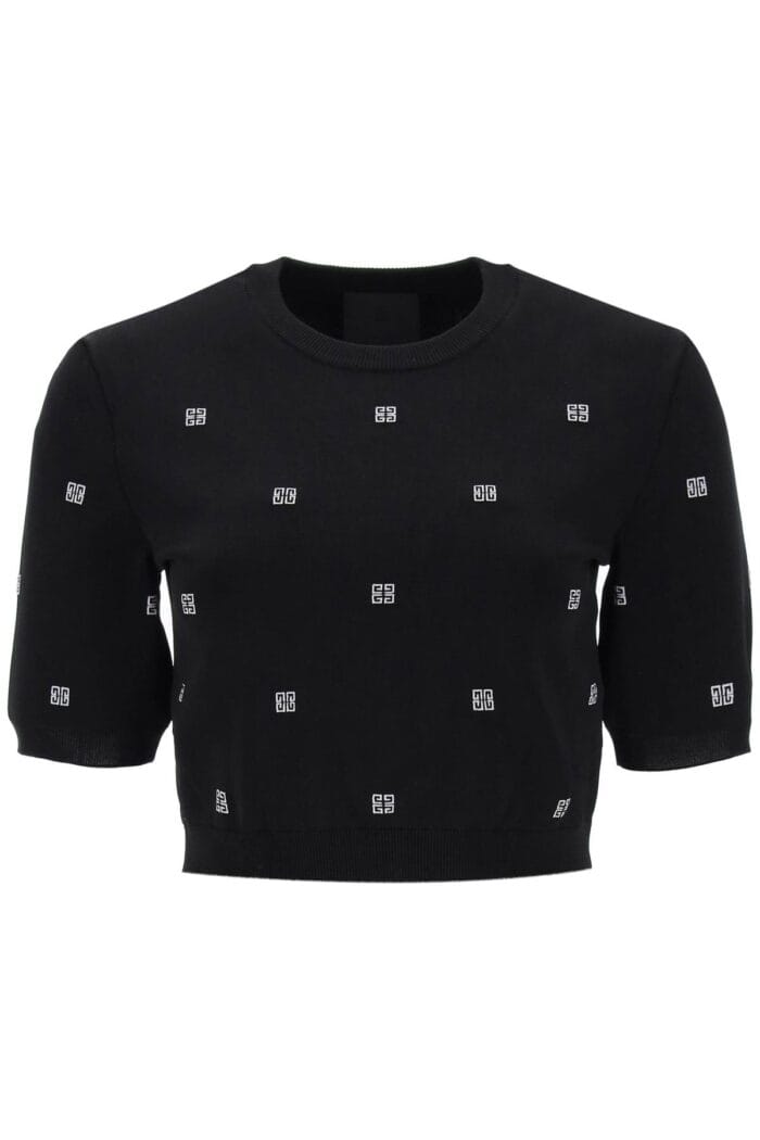 Givenchy Knitted Cropped Top With 4g Motif