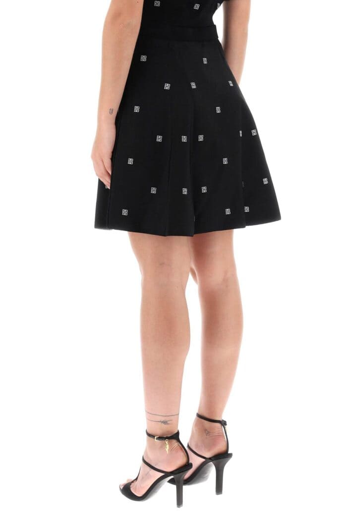 Givenchy Knitted Mini Skirt With 4g Motif