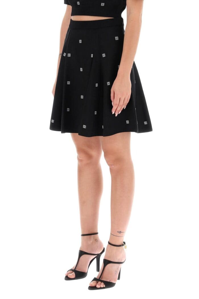 Givenchy Knitted Mini Skirt With 4g Motif