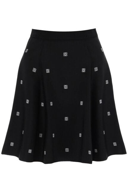 Givenchy Knitted Mini Skirt With 4g Motif