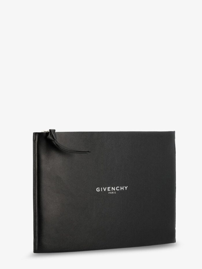 Givenchy Leather Clutch Bag With Lettering Logo On The Front