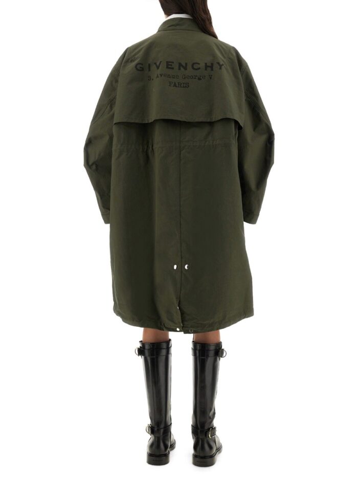 Givenchy OVERSIZED PARKA WITH LOGO PRINT