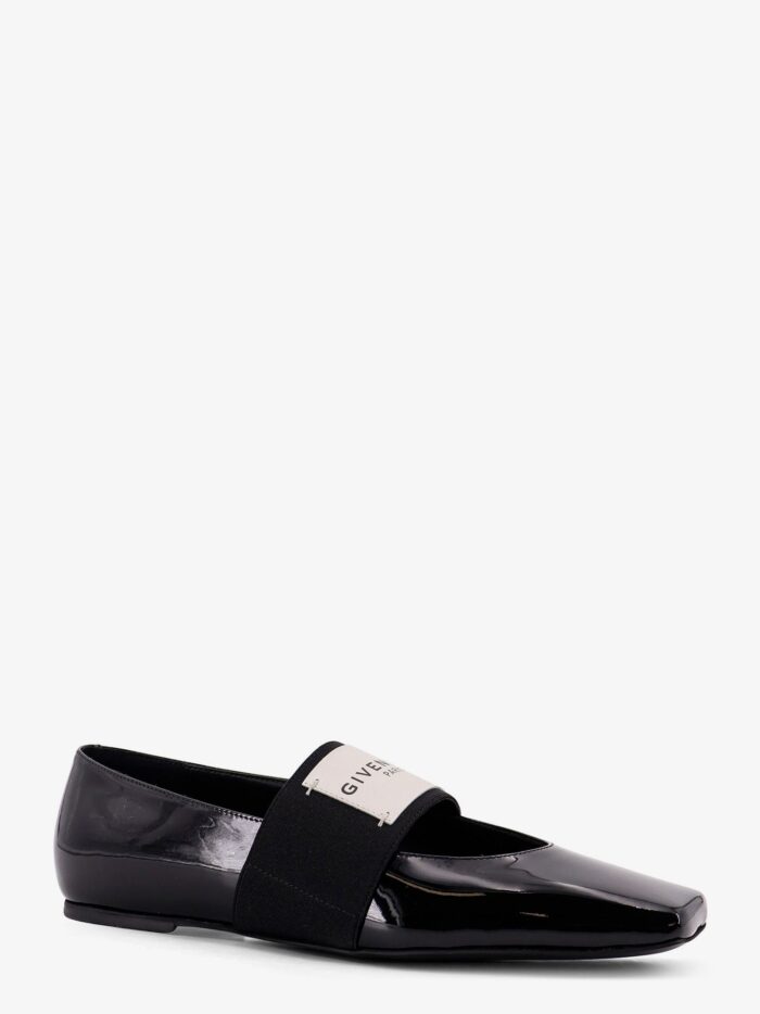givenchy patent leather ballerinas with maxi logo label Givenchy Patent Leather Ballerinas With Maxi Logo Label
