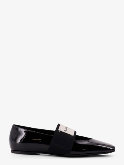 Givenchy Patent Leather Ballerinas With Maxi Logo Label