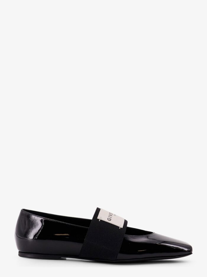 givenchy patent leather ballerinas with maxi logo label Givenchy Patent Leather Ballerinas With Maxi Logo Label