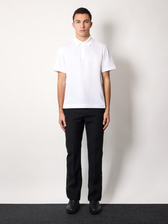 Givenchy Piqué Cotton Polo Shirt With 4g Embroidery