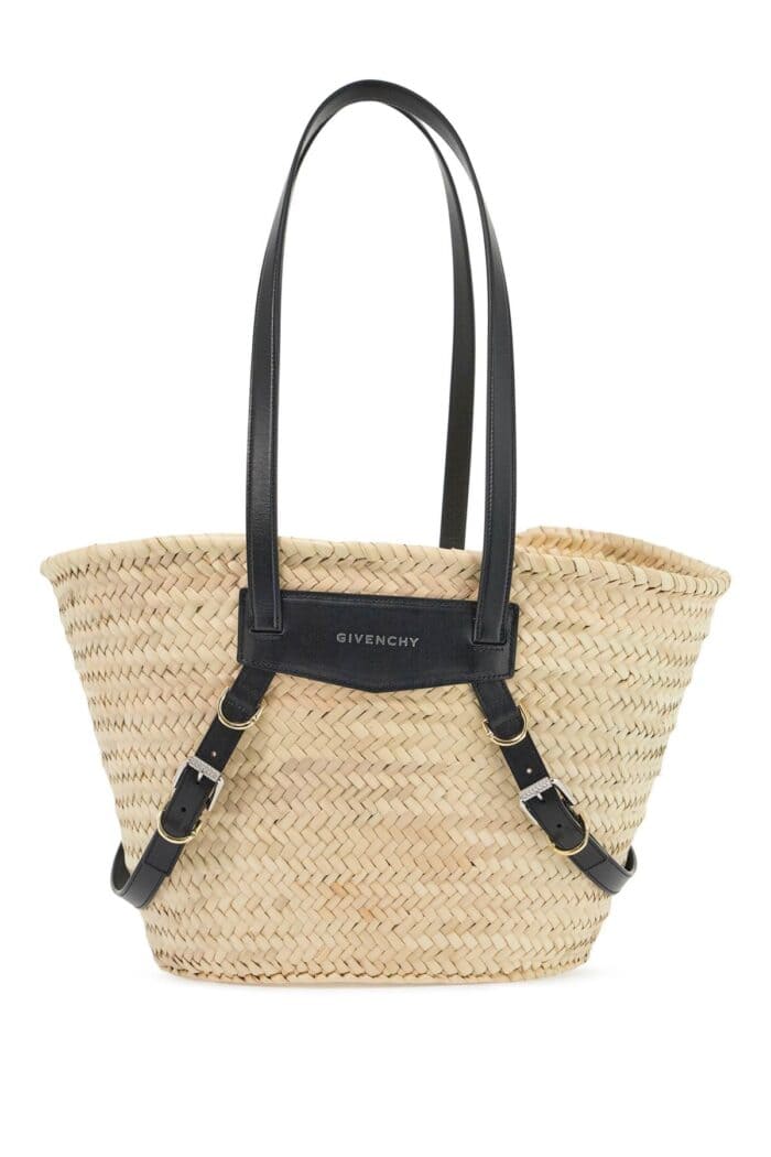 GIVENCHY Raffia Voyou Medium Shoulder Bag