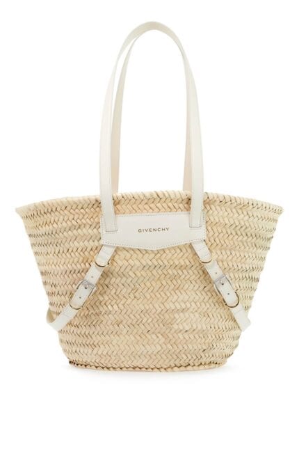 GIVENCHY Raffia Voyou Medium Shoulder Bag