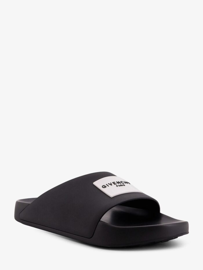 Givenchy Rubber Slide With Logo Lettering Patch
