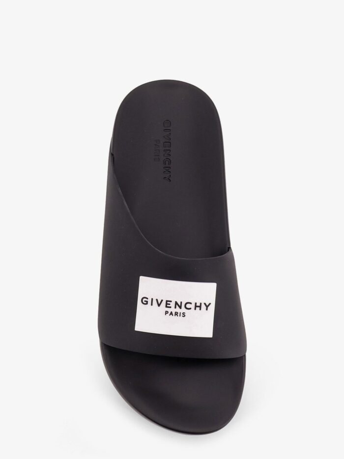Givenchy Rubber Slide With Logo Lettering Patch