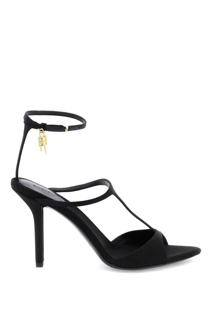 Givenchy Satin Sandals With G Lock Charm