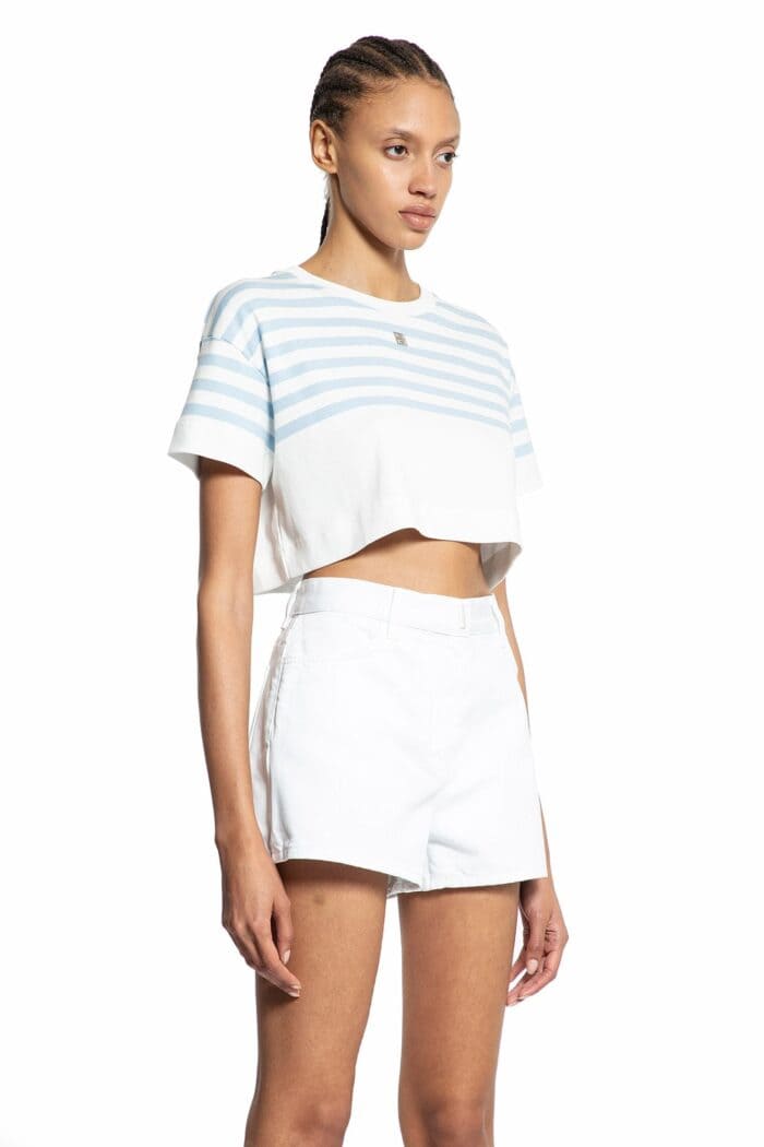 GIVENCHY Striped Cropped T-shirt