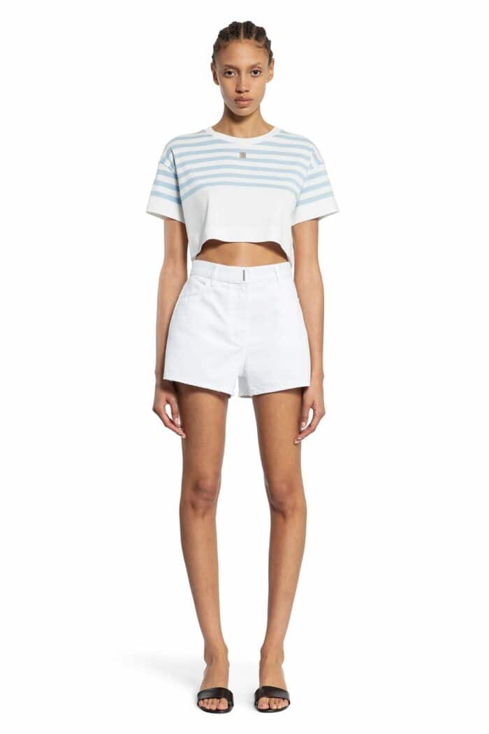 GIVENCHY Striped Cropped T-shirt