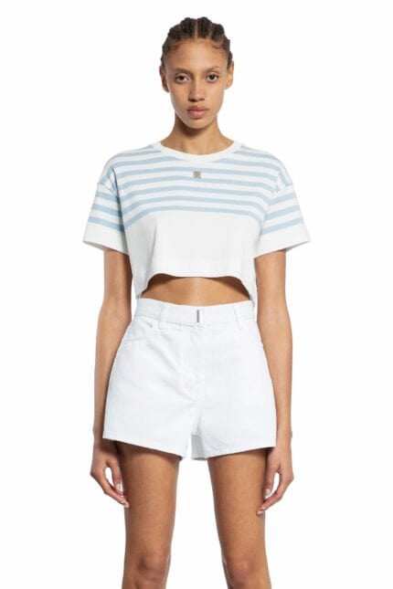 GIVENCHY Striped Cropped T-shirt