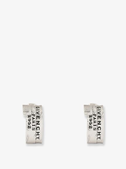 Givenchy Tape Earrings In Metal And Enamel
